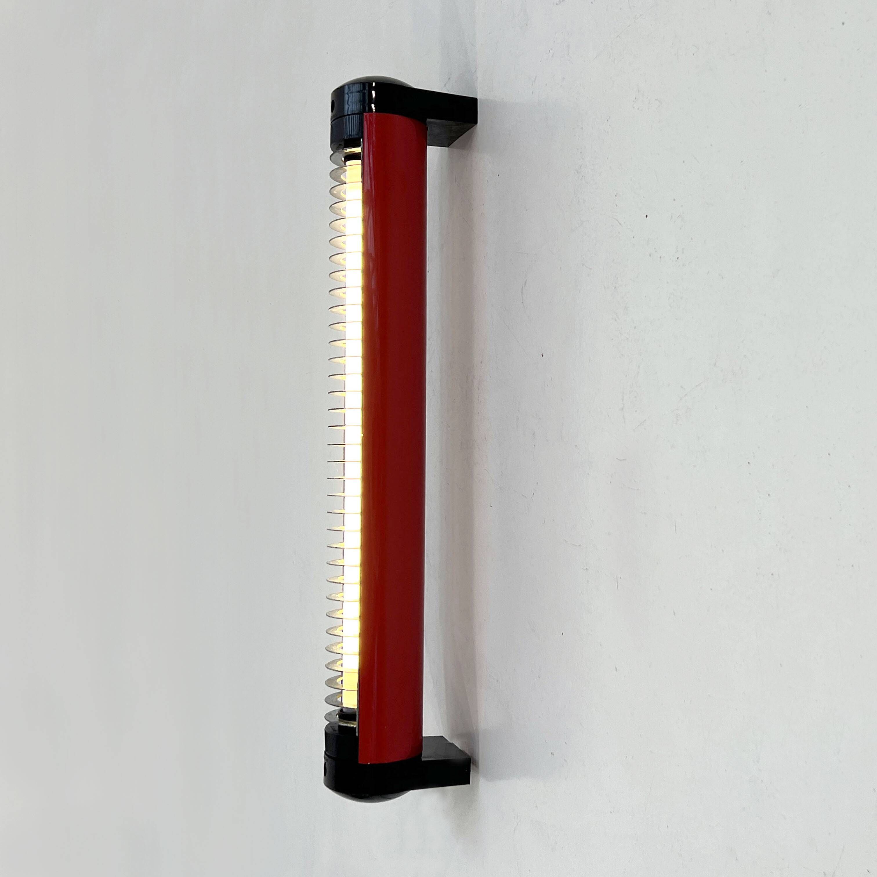 Applique Neon Rouge Postmoderne de Disano, 1980