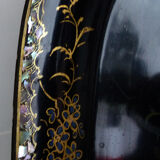 Old Napoleon III pink and mother-of-pearl inlaid tray