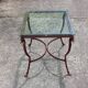 French  Iron and Glas Coffee Table-Cocktail Table-Lounge Table-80s