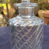 Large bamboo crystal bottle by Baccarat