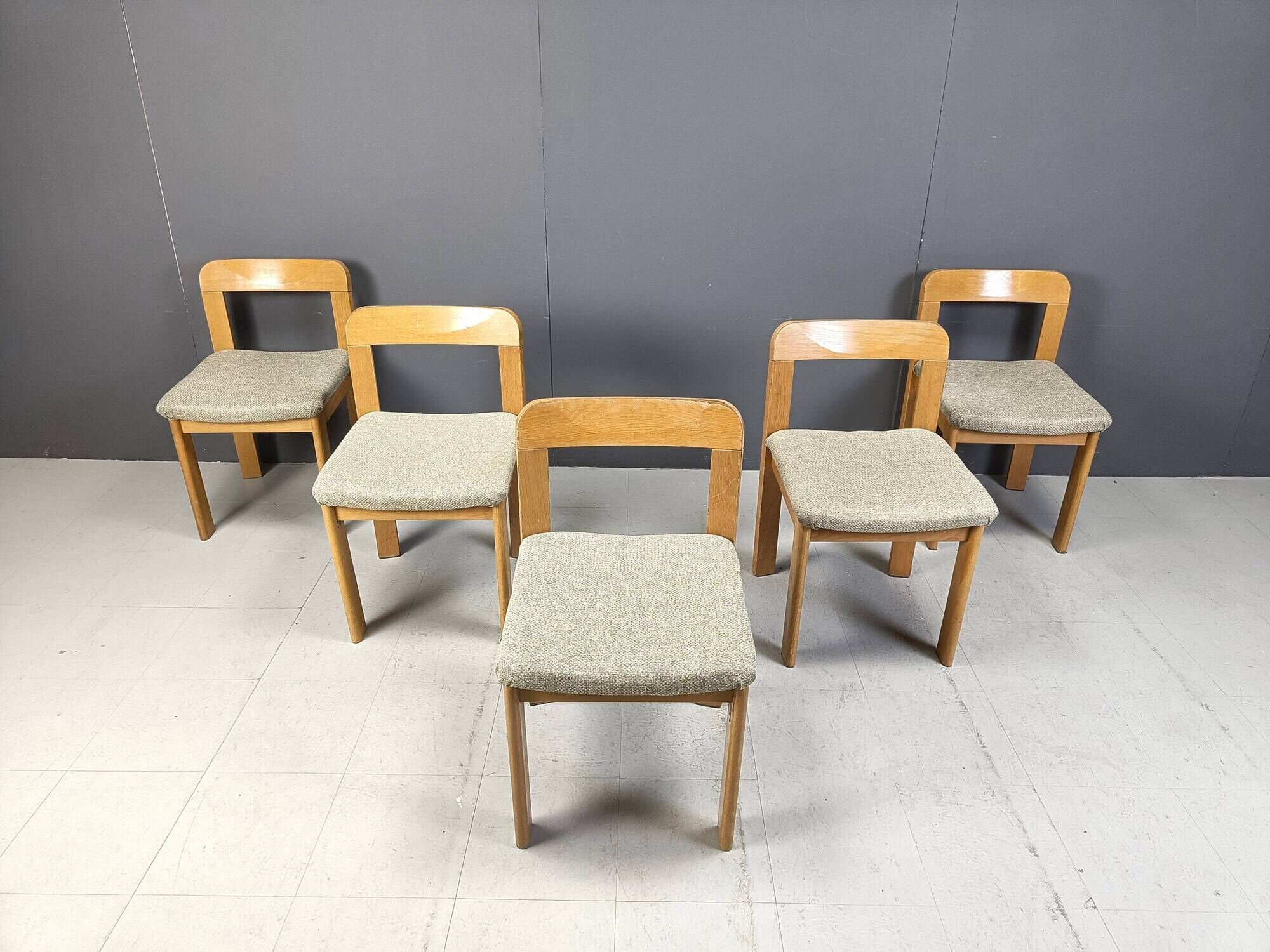 Vintage brutalist dining chairs, 1970s