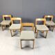 Vintage brutalist dining chairs, 1970s