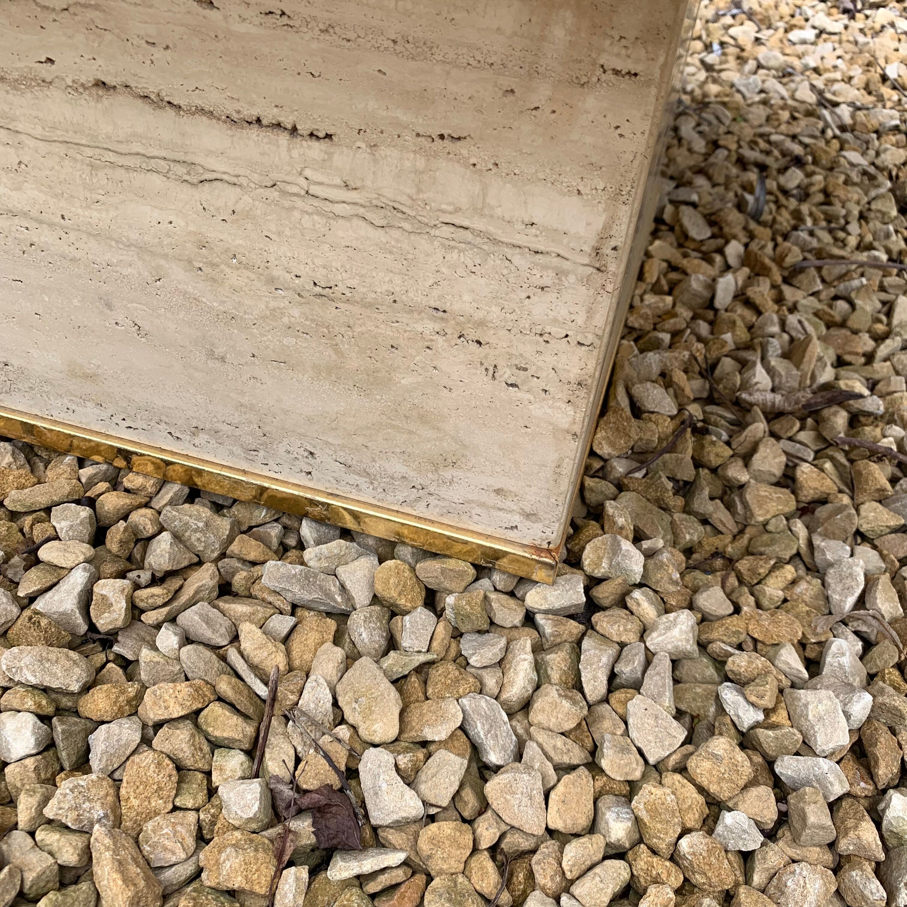 Travertine coffee table