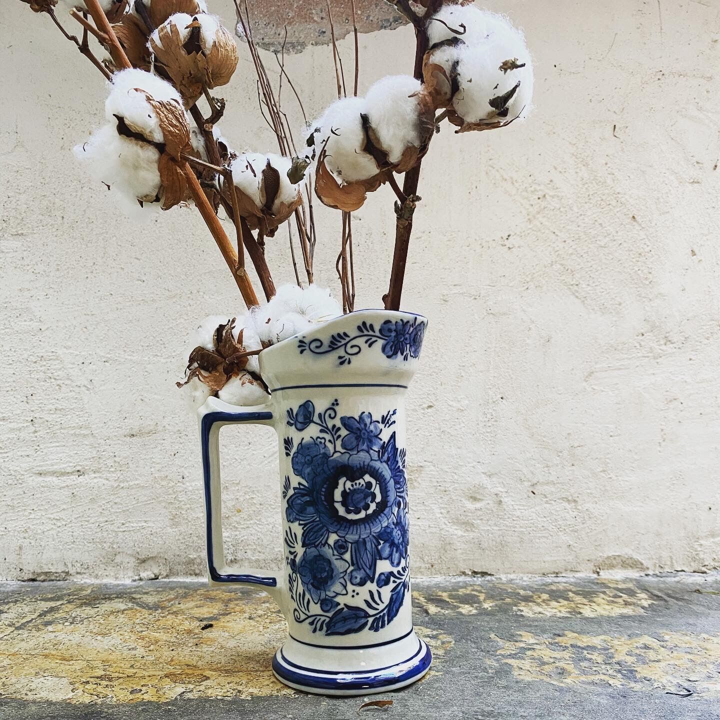 Delft earthenware pitcher / vase
