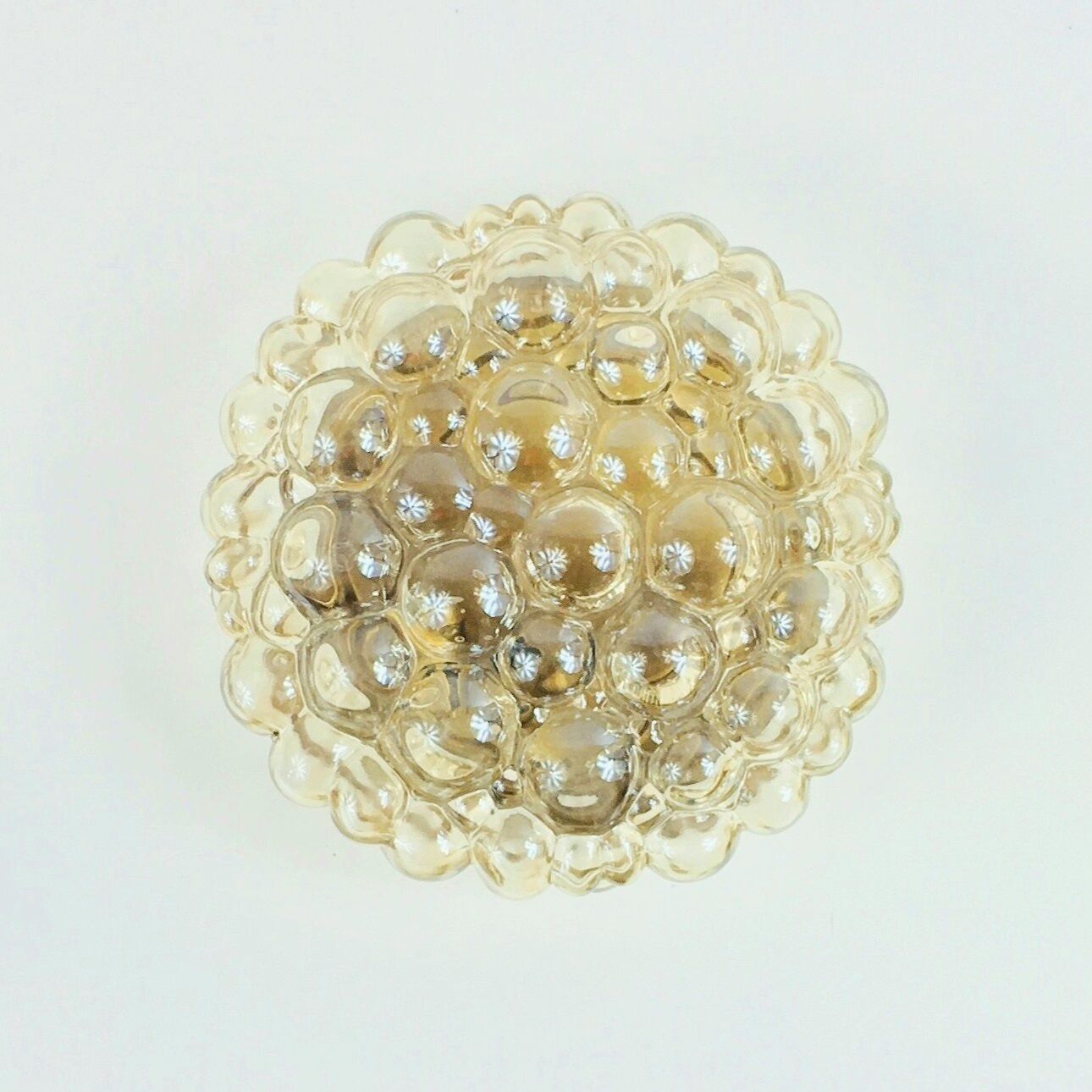 Large Mid Century Bubble Glass Ceiling Light By H. Tynell for Limburg 1960s