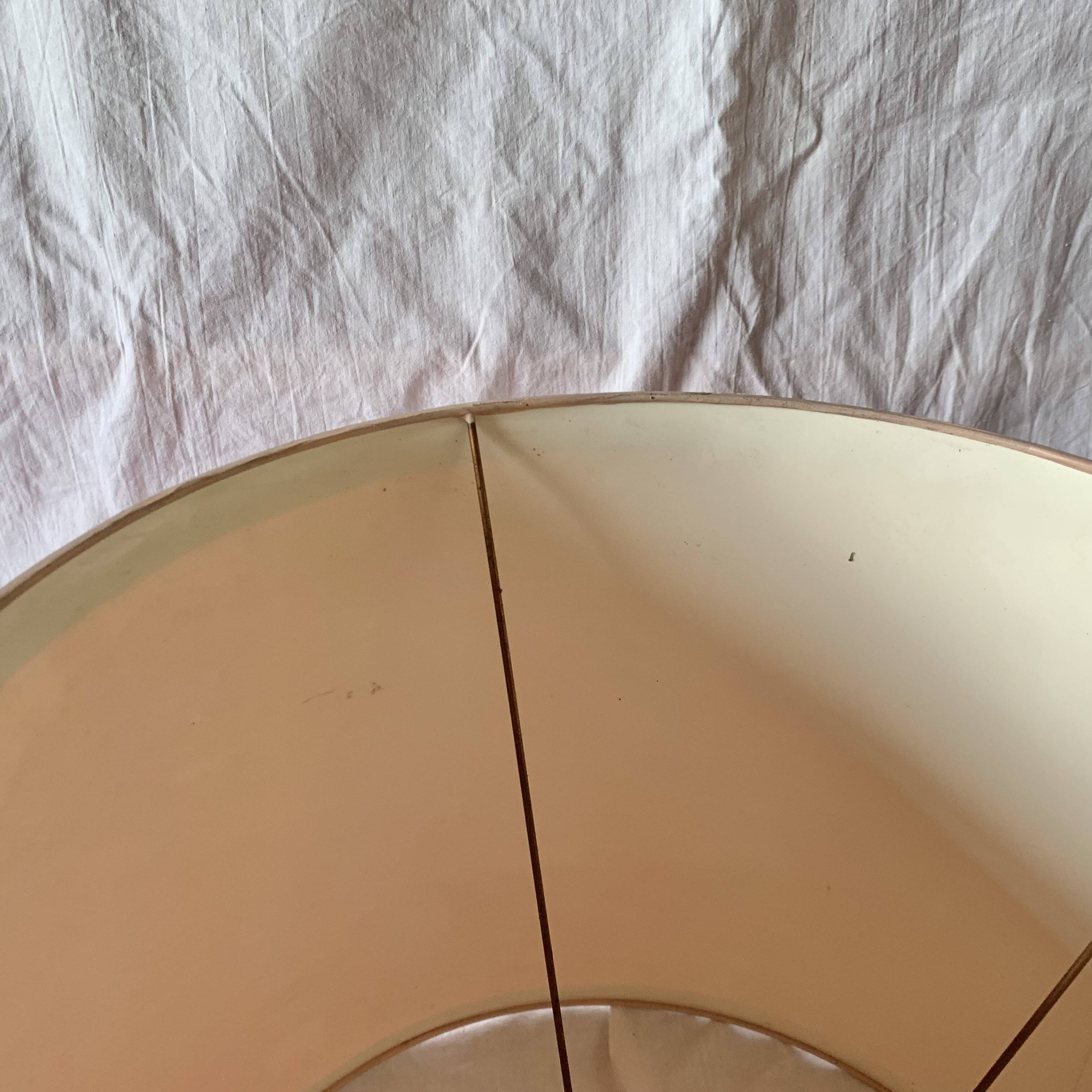 Large Vintage Pink Silk Lampshade - 40 x 34 cm