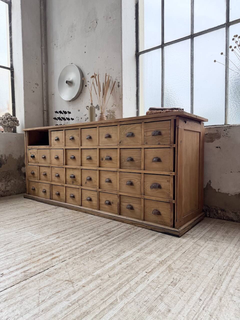 Meuble de métier pin XL années 50