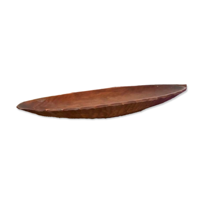 Plat ovale en bois martelé