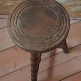 Tripod stool with turned legs
