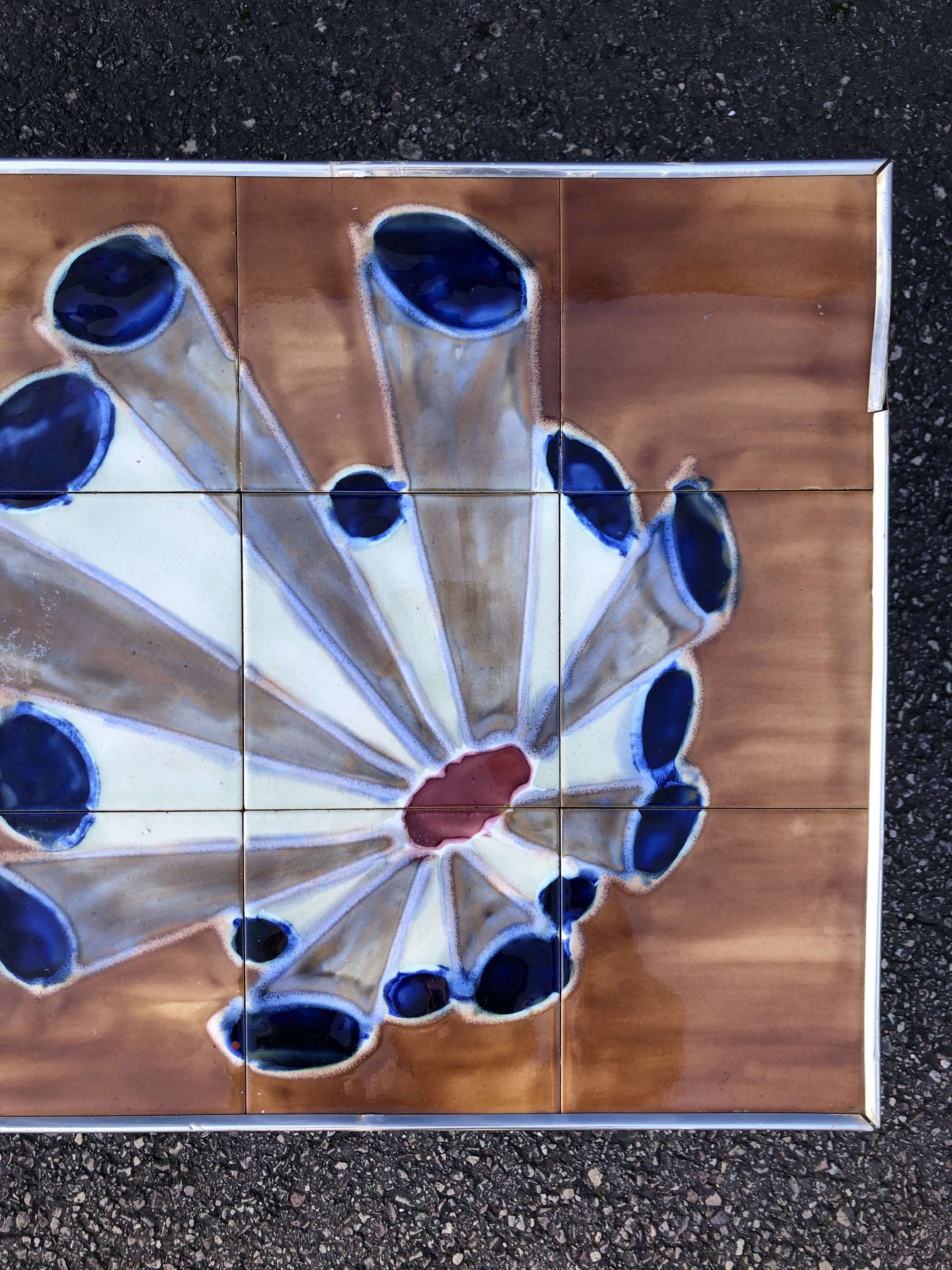 Vintage ceramic coffee table 60s