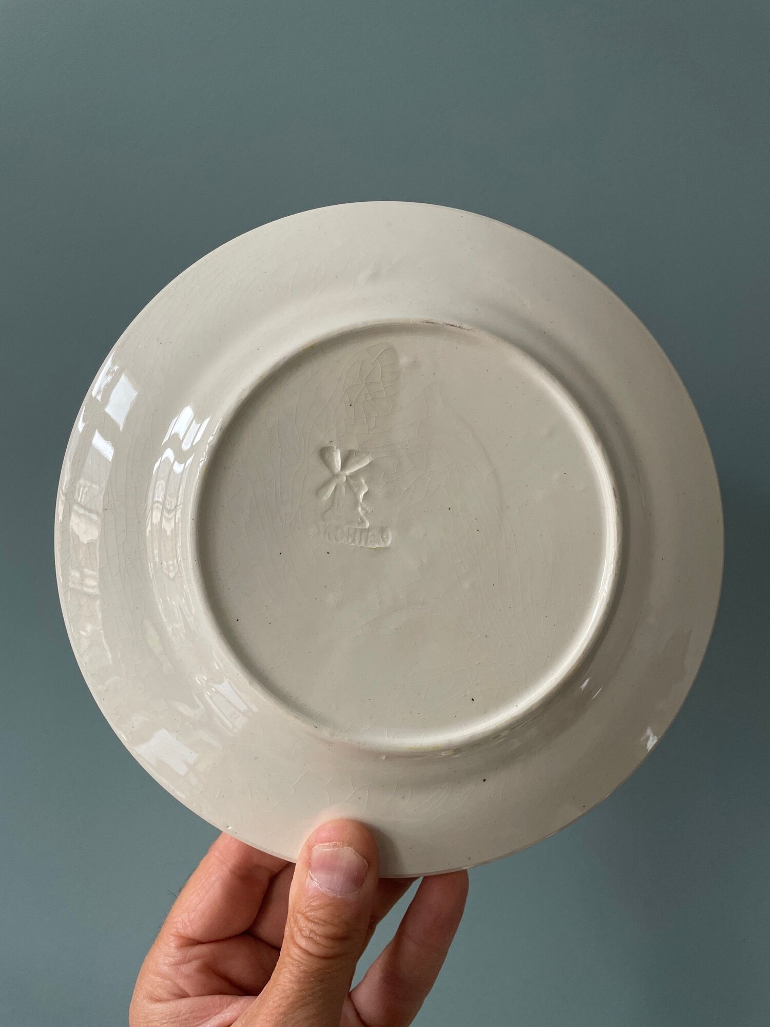 Series of 10 plates in slurry Orchies Moulin des Loups