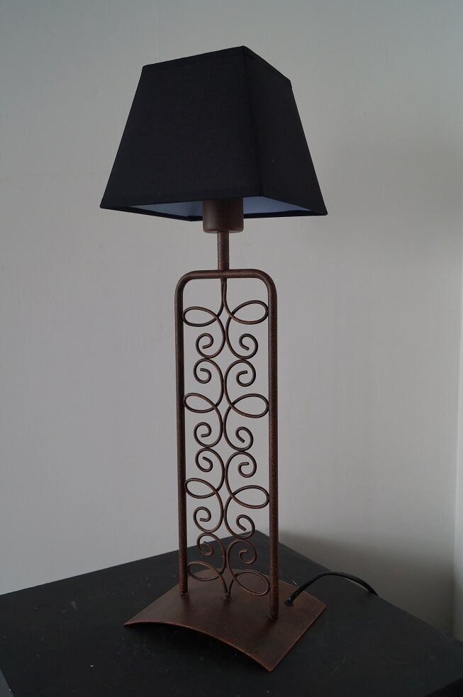 Wrought iron lamp 1980
