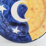 Decorative plate ceramic moon