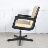 Leather and wood office chair