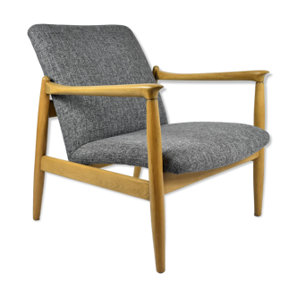 Fauteuil restauré GFM-64, designer E.Homa, années 1960, gris