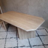 Coffee table in travertine