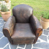 30s leather club armchair