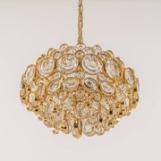 Lustre en laiton doré par Palwa Allemagne, années 1970