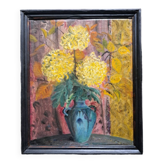 Tableau HST nature morte, école de Paris, post-impressionnisme de style fauvisme, signé - 1907