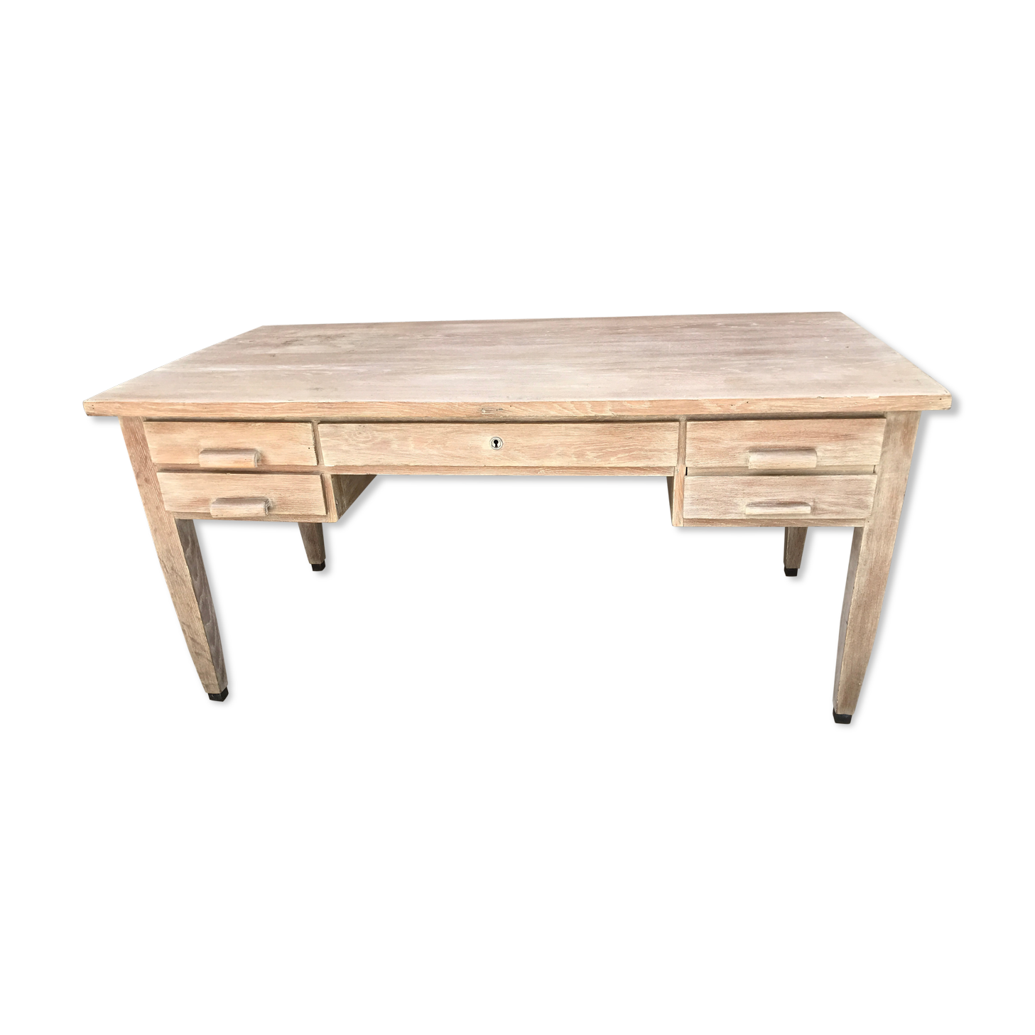 Bureau chêne cérusé art deco