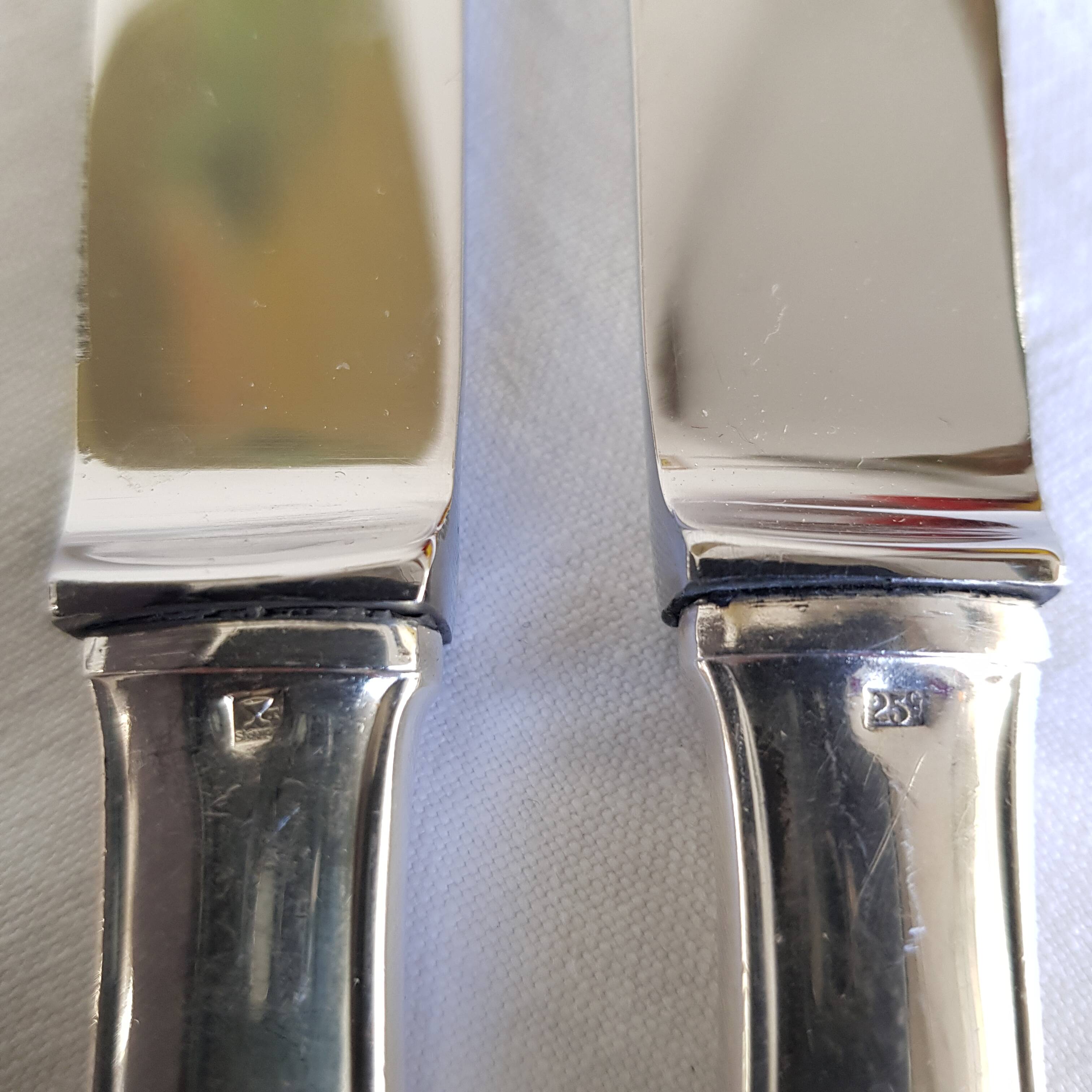 Knives Goldsmith of France silver metal