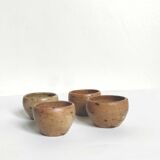 Set of 4 vintage stoneware shells