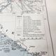 Illustrated Italy Europe map 43x43cm vintage from 1950