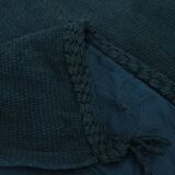 4x8 Deep Blue Decorative Turkish Kilim Rug, 128x235 Cm