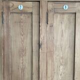 Old wooden workshop locker