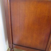 Louis XVI-style sideboard - 1 drawer - fluted legs - mahogany - solid wood