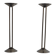 Pair of metal and brass candlesticks, 1960s, Germany