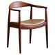 Hans J. Wegner, Teak and leather armchair, model "The Chair" JH501, 1950s
