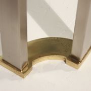 Table basse en bronze & verre trempé par Peter Ghyczy, 1970s