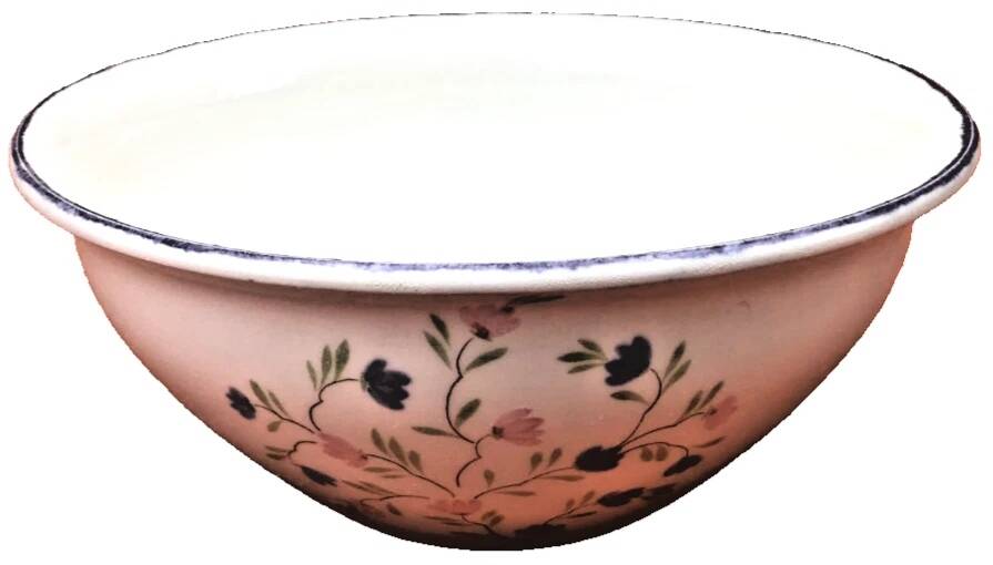 Glazed ceramic salad bowl Orchies Moulin des Loups