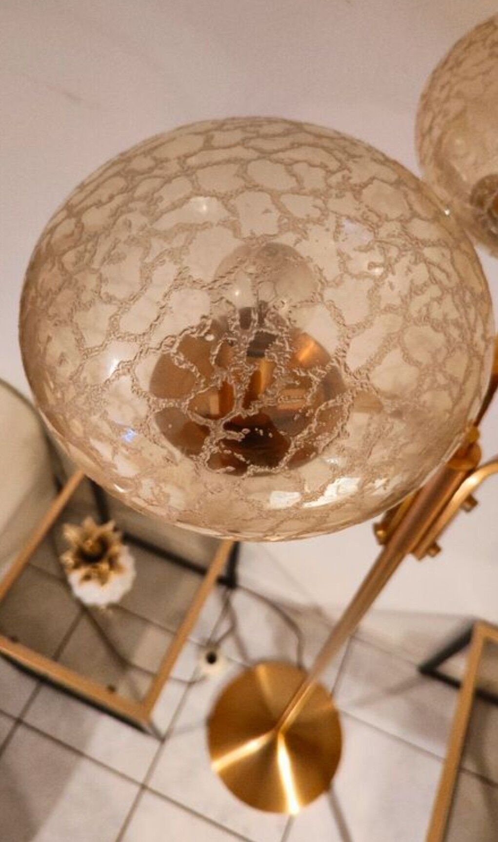 Vintage brass floor lamp 1970 italy