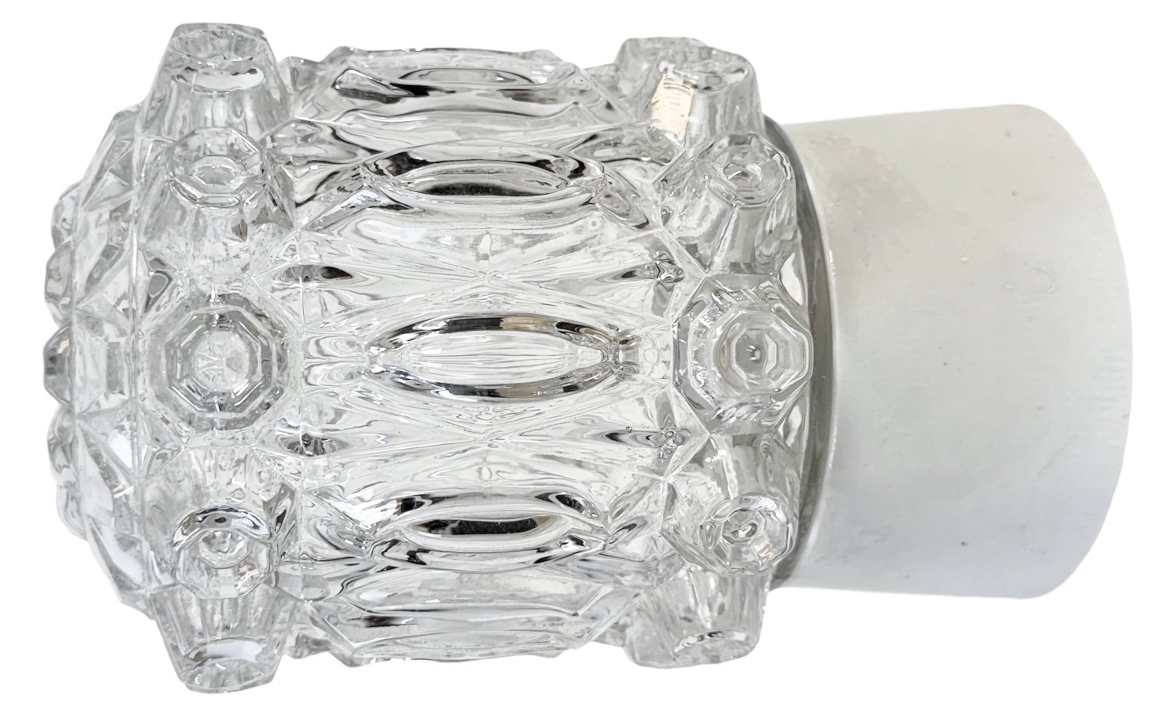 Vintage White Porcelain Ceiling Light, 1970s