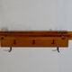 Scandinavian wall coat rack teak 1960