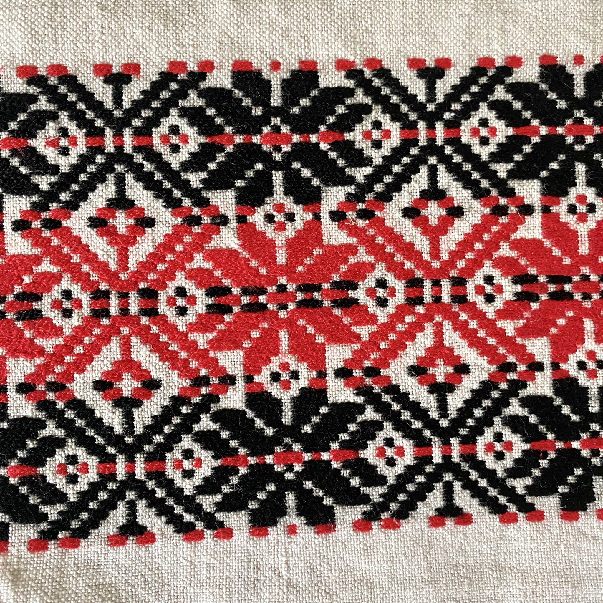 Centre de table en coton tissé 40 X 86