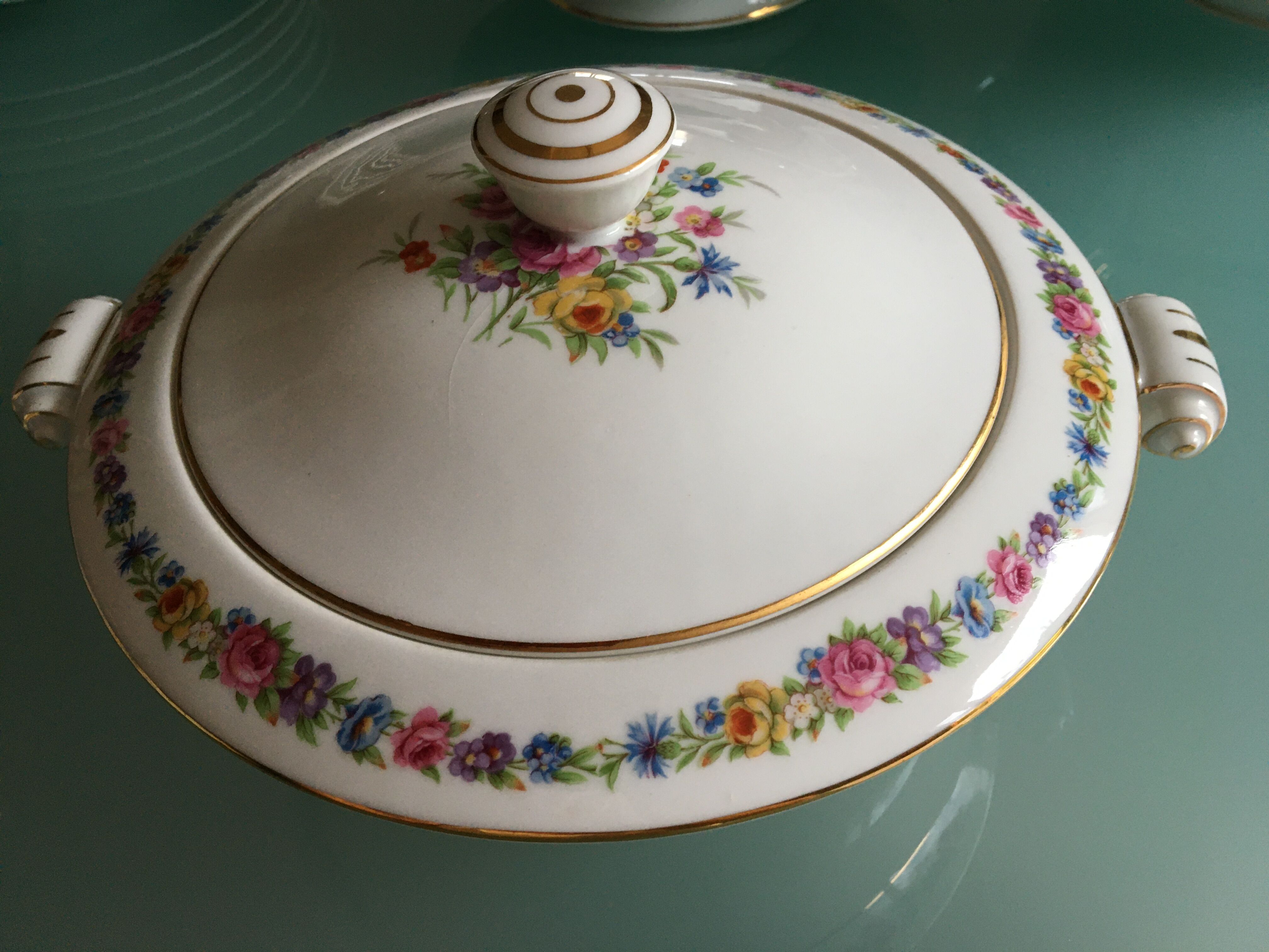 Old Limoges porcelain soup kitchen