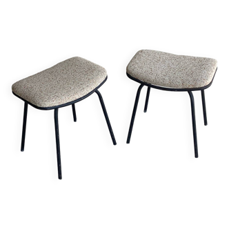 Pair of 50s tube stools