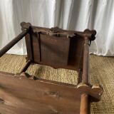 Elegant Art Nouveau side table in walnut, France early 20th century.