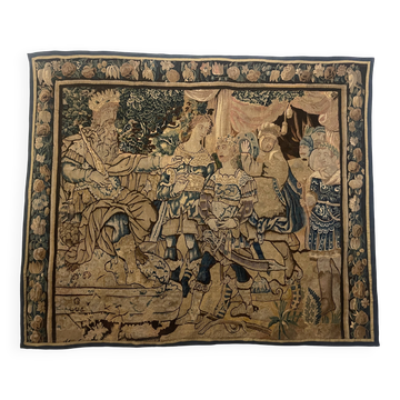 Flemish tapestry - 17th century depicting the meeting of David and the king.