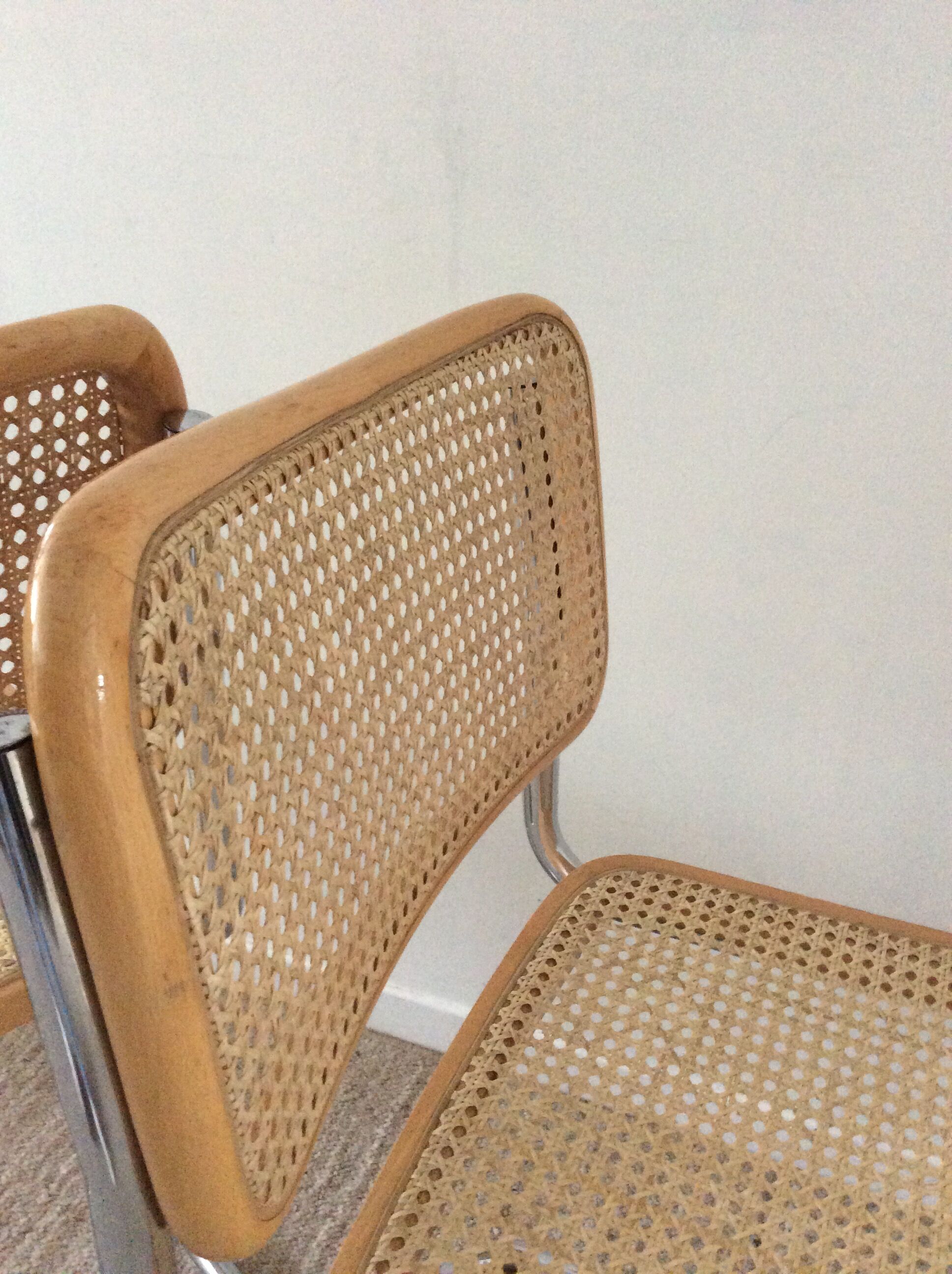 Pair of Marcel Breuer Cesca B32 chairs
