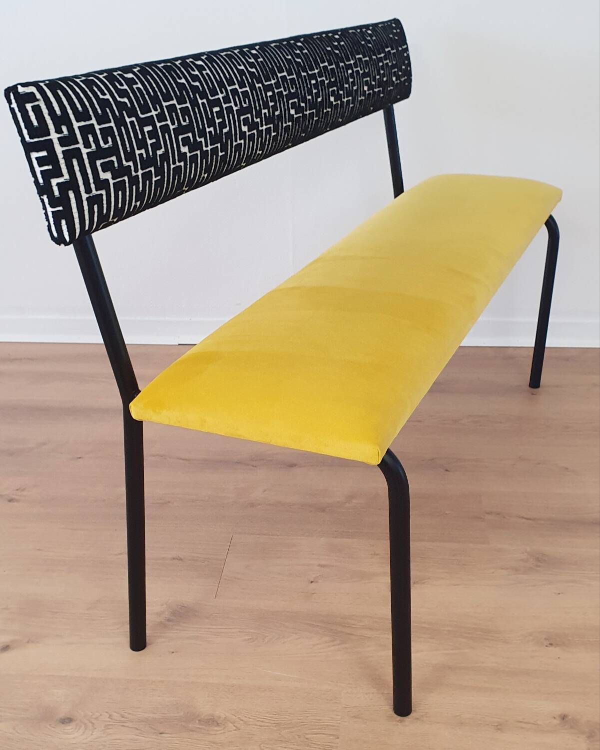 Banc vintage tapissé