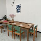 Farmhouse table "Dark Brown", spindle legs XXL 300 X 90 cm