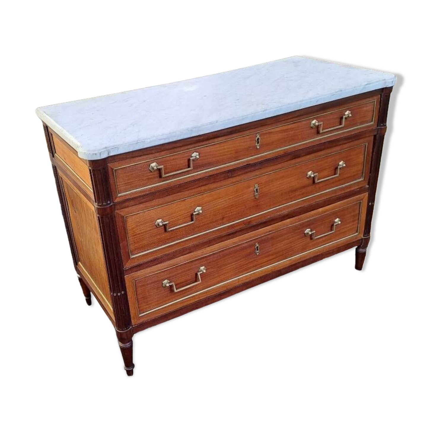 Louis XVI chest of drawers, mahogany, late 18th century, early 19th century