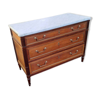 Louis XVI chest of drawers, mahogany, late 18th century, early 19th century