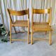 Pair of folding cane chairs