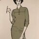 Fashion illustration 1957 by René Gruau