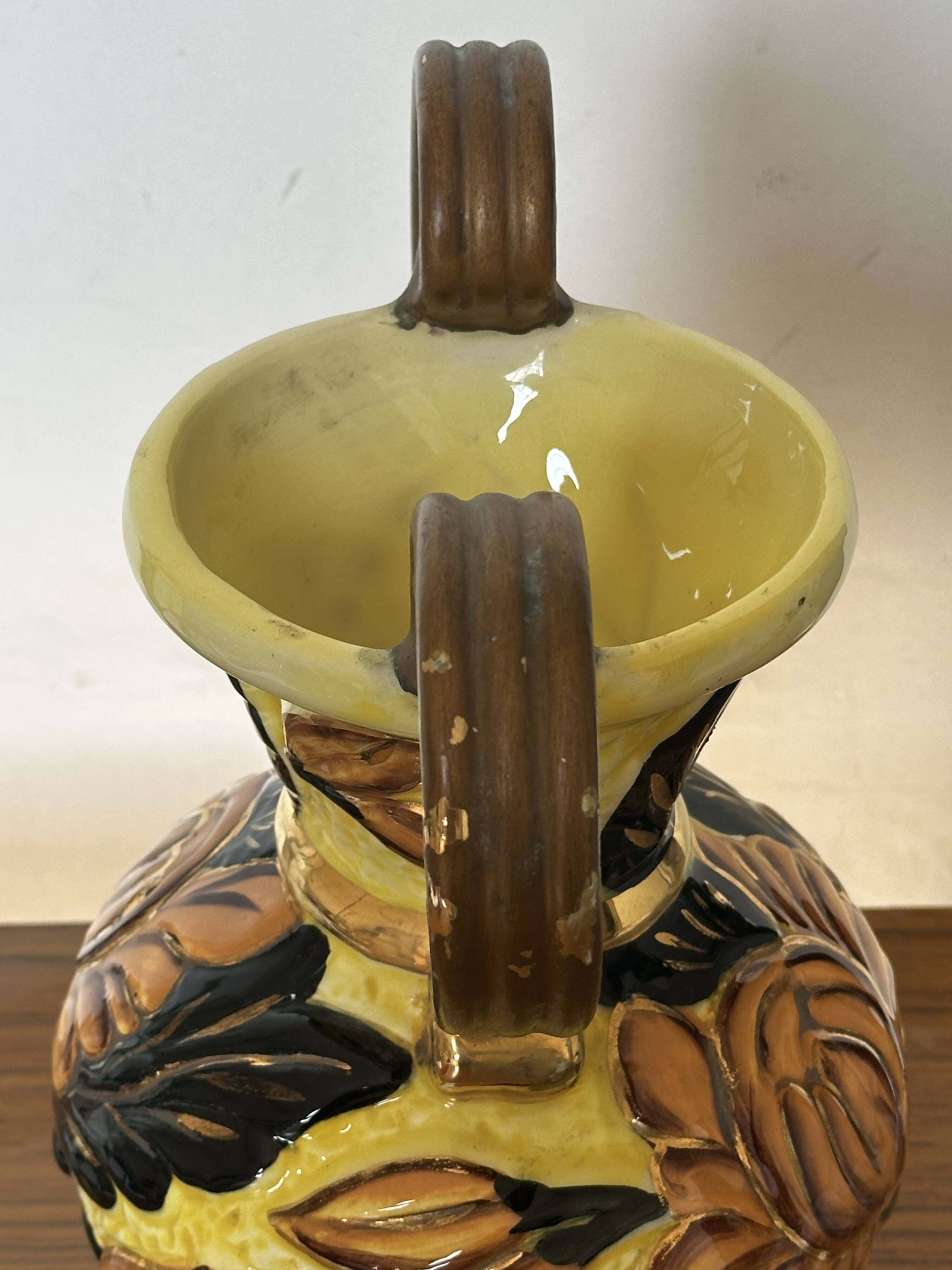 Medici vase in Vallauris ceramic, signed JTF